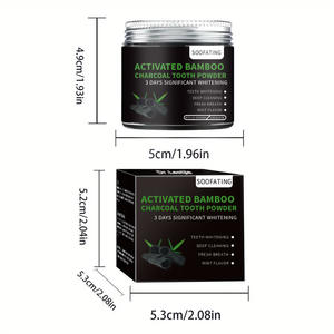Poudre blanchissante pour les dents au <span class=keywords><strong>charbon</strong></span> de bambou activé, saveur menthe, nettoyage en profondeur, personnalisable - Product Image 4