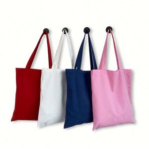 Design Wholesale Solid Color Blank Canvas Tote Bags Eco-friendly <b>Shopping</b> Bags - Product Image 6