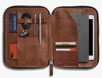 Maletín para Portátil A4, Organizador de Piel para Dispositivos Tecnológicos, Carpeta para Documentos, Pasaporte, Teléfono Inteligente, Tableta