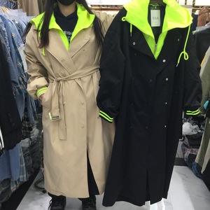 ANSZKTN Nuevo abrigo <span class=keywords><strong>retro</strong></span> para mujer Chaqueta suelta y adelgazante hasta la rodilla de estilo medio a largo - Product Image 5