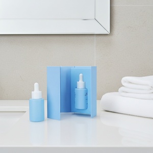 Botella cuentagotas de vidrio azul mate de 30ml 50ml, cilíndrica, para suero y aceite, con serigrafía, vacía, para crema facial, gotas para ojos, cabello y cuerpo - Product Image 1