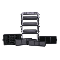 Flight Case en plastique personnalisable 2U 3U 4U 6U 8U Boîte à outils empilable OEM & ODM prise en charge pour l'audio
