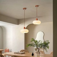 Lustre en verre brun de style japonais, bois naturel, design moderne minimaliste pour restaurant, salle à manger, chambre à coucher, utilisation au chevet, éclairage