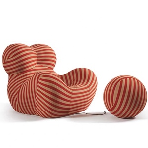 Sofá <span class=keywords><strong>reclinable</strong></span> moderno para sala de estar, <span class=keywords><strong>silla</strong></span> <span class=keywords><strong>reclinable</strong></span> de tela tapizada a rayas, <span class=keywords><strong>con</strong></span> reposapiés, de terciopelo - Product Image 1