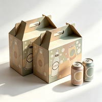 Caja de Bebidas Corrugada Directo de Fábrica para 2/4/6/12/24 Botellas, Caja de Vino Ecológica, Caja para Dulces