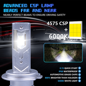 Venta al por mayor personalizado de alta potencia 120W 12000LM 6500K haz Alto y Bajo CSP4575 Mini HB3 HB4 9005 9006 bombillas de faros LED para <span class=keywords><strong>coche</strong></span> - Product Image 3