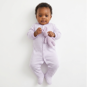 Ropa de bebé pequeña con impresión personalizada OEM, peleles de algodón orgánico para bebé, de bambú natural teñido, respetuosos con el medio ambiente, venta en línea - Product Image 1