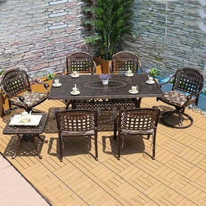 Juego <span class=keywords><strong>de</strong></span> <span class=keywords><strong>mesa</strong></span> y silla <span class=keywords><strong>de</strong></span> patio <span class=keywords><strong>de</strong></span> hierro, <span class=keywords><strong>mesa</strong></span> y silla <span class=keywords><strong>de</strong></span> centro para exteriores, juego <span class=keywords><strong>de</strong></span> <span class=keywords><strong>mesa</strong></span> y silla para jardín, protección solar impermeable, juego <span class=keywords><strong>de</strong></span> <span class=keywords><strong>mesa</strong></span> y silla para exteriores - Product Image 3