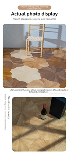 Parquet en bois d'ingénierie en chêne feuille de lotus 600x600mm 15mm, âme en bouleau, placage naturel 1.2mm, compatible chauffage par le sol - Product Image 5