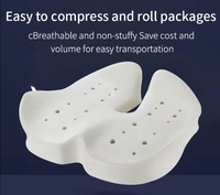 Coussins de siège en mousse à mémoire de forme orthopédiques antidérapants Coussin anti-décubitus pour soulager la douleur hémorroïde Oreiller confortable en forme de beignet
