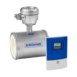 เครื่องวัดการไหลแบบแม่เหล็กไฟฟ้า Krohne Optiflux 5300 ช่วงการวัด 0.01-100 เมตร/ชั่วโมง สำหรับของเหลวน้ำ  วัสดุสแตนเลส 304 พร้อมซับใน PTFE - Product Image 1