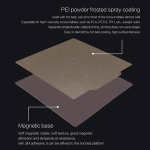 Double Side PEI Spring Steel Sheet with Magnetic Base Build Plate for 3D <strong>Printer</strong> Heated Bed Platform Upgrade 235x235 310x310 - Product Image 4