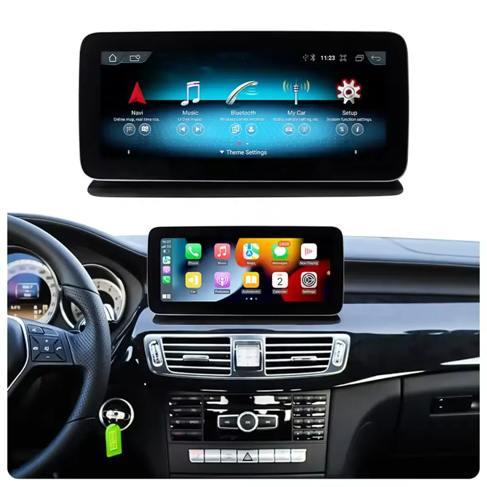 RoadNavi 10.25/12.3 "", rádio de carro Android 13 sem fio CarPlay GPS Navi para Mercedes-Benz CLS Classe C218 2010-2015