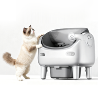 Bac à litière pour chat semi-automatique intelligent, contrôle par application Wifi, multi-désodorisation, capteur de sécurité, grand bac à litière pour les foyers multi-chats