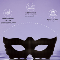 Produsen menjual masker hidrogel antikeriput penutup mata bebas serat Hitam Masker hidrogel