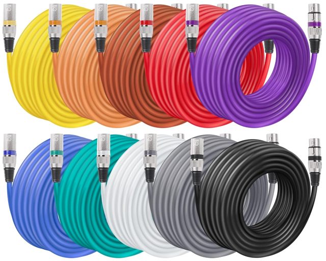 Color Coded XIr Cable Heavy Duty Flexible 3-Pin XLR Male to Female Balanced Microphone QUALITY ASSURANCE XLR Speaker Cables