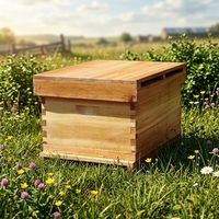 Kit complet de ruche Langstroth en cire bouillie, ruche à 10 cadres avec superbes, équipement et pièces d'apiculture pour apiculteurs professionnels
