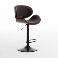 Chaise de bar de luxe européenne, pivotante et réglable en hauteur, en acier inoxydable, style luxe léger, pour la maison et le comptoir d'accueil