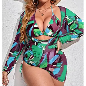 Hot Sale 3 Piece Beach Casual Bikini Set Designer Swimwear Plus Size Bikini