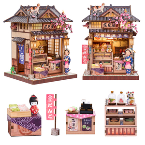 Kit DIY Sakura Hanami House : Miniature de maison japonaise <span class=keywords><strong>en</strong></span> 3D <span class=keywords><strong>avec</strong></span> éclairage LED pour décoration d'étagère - Product Image 6