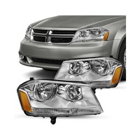 Phares automobiles en gros pour Dodge Avenger Berline 2008-2014, ensemble de phares halogènes ambre