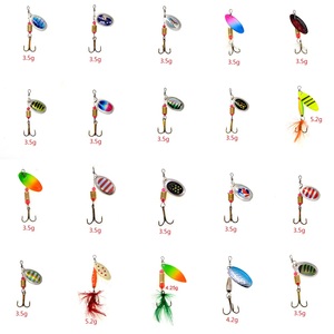 Lot de 10 leurres tournants en métal composite Luia avec paillettes, appât biomimétique - Product Image 2