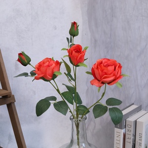 Fleurs artificielles en soie, roses de montagne enneigées, décoration d'intérieur, accessoires photo pour la Saint-Valentin, ornement de table de salon et de salle à manger - Product Image 4