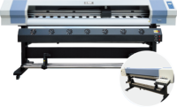 Printer Inkjet Eco Solvent 1.6 m Single Head XP600/I1600E1/I3200E1 Kecepatan Tinggi Otomatis untuk Spanduk Iklan Baru Bergaransi 1 Tahun
