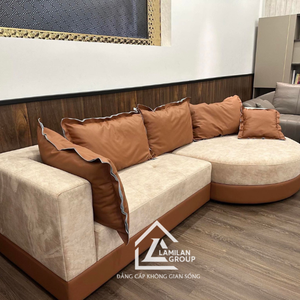 Muebles de Sala de Estar Modulares de Lujo Modernos de Alta Gama con Chaise Longue Curva, Tapizados en Tela Premium - Product Image 5