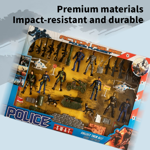 Ycheng cảnh sát quân đội quân sự Movie & TV chủ đề unisex nhựa Hành động Hình người lính Đồ chơi thiết lập với xe tăng con chó súng - Product Image 5