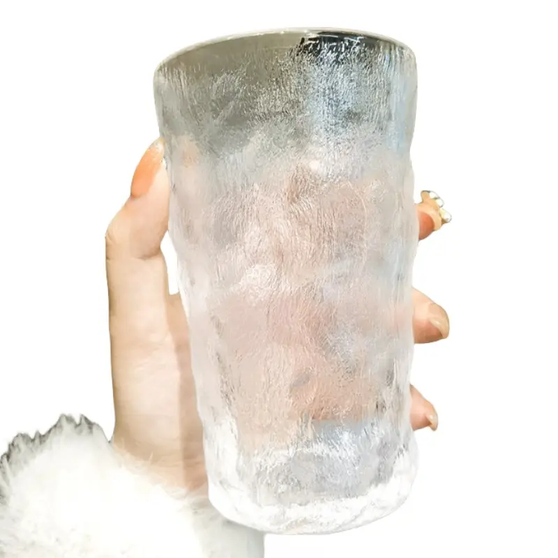 YMLカスタムガラス製品氷河カップマグカップドリンクティーセット用グラスジュースグラス