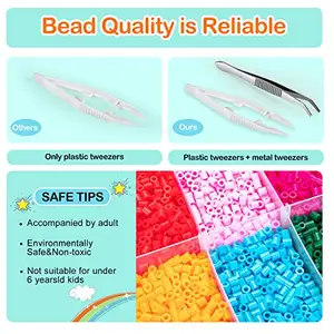 Wholesale Educational Toys DIY Puzzle Game 5mm Ironing Beads Set Plastic 5mm Perler Beads For Christmas And Birthday Gifts