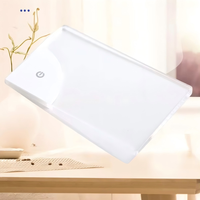 Carte publicitaire LED lumineuse, personnalisable avec impression de logo, pour salons professionnels et événements d'entreprise
