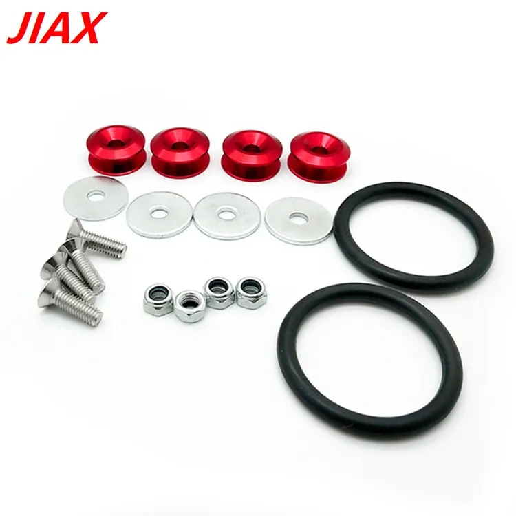 JDM Kit pengencang pelepas cepat untuk bumper depan/belakang mengelilingi cincin penguatan, Kit pemasangan pelat ketat, Universal