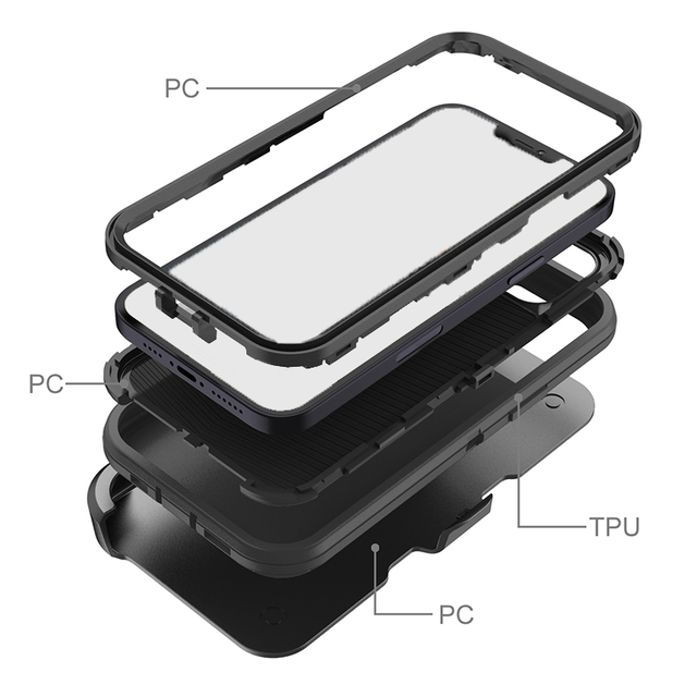 GSCASE All Around Defense Featuring a Durable Outer Shell Phone case for iPhone 16 15 14 Plus 13 12 11 Pro Max XS 7