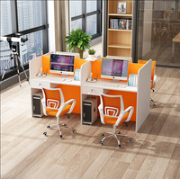 Station de travail de bureau en bois modulaire en forme de I de haute qualité à prix avantageux avec taille et couleur personnalisables