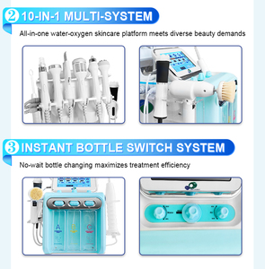 CE 5-day Delivery 10 in 1 Hydra Device Hydro Dermabrasion Small Oxygen Vacuum Blackhead Facial Machine for Salon - Product Image 4
