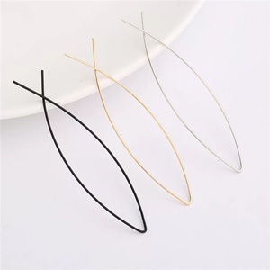 New European and American <strong>Jewelry</strong> Pieces - Fashionable and Simple Featuring <strong>Abstract</strong> Art Fish-line Earrings for Earrings - Product Image 3