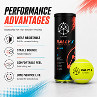 Nouvelle Arrivée - Balle de Tennis Professionnelle en Caoutchouc Haute Élasticité et Résistance, Rose, avec Logo Personnalisé, en Boîte