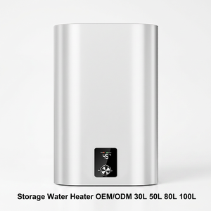 <span class=keywords><strong>Chauffe</strong></span>-<span class=keywords><strong>eau</strong></span> électrique mural à double réservoir interne vertical de 30 L avec coque en plastique et affichage numérique pour camping-car et utilisation extérieure - Product Image 1
