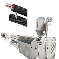 12-50mm HDPE PE PVC PP Einwandige Wellrohr-Extrusionsmaschine Pelletier- und Drahtproduktionslinie