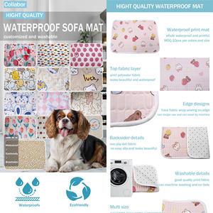 COLLABOR 27 couleurs OEM ODM tapis imperméable pour lit lavable tapis de couche à langer 5 couches tapis pour <span class=keywords><strong>chien</strong></span> étanche - Product Image 2