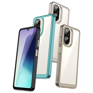 2 en 1 Transparent Exquisite Phone Case pour Redmi A5 4G/A1/A1 +/A2/A2 +/A3/A3X Independent Metal Button Anti Drop Protection Cover - Product Image 2
