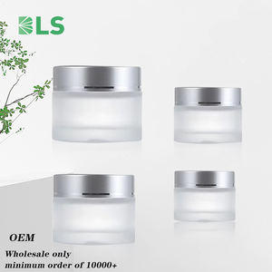 Pots cosmétiques mats personnalisés de 30g et 50g, emballages vides pour soins de la peau, pots en verre dépoli pour crème visage avec couvercle à <span class=keywords><strong>vis</strong></span> - MOQ 10000 pièces - Product Image 1