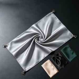 CZ High Quality High-end Simple Satin Women's Headscarf, Decorative Breathable and Portable, Customizable square <b>Scarf</b> - Product Image 1