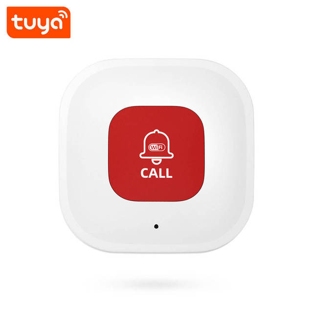 Tuya Smart PB-300T High Sensitivity SOS Emergency Button WiFi Portable Personal Alarm Panic Calling Smart Life APP Alert Home