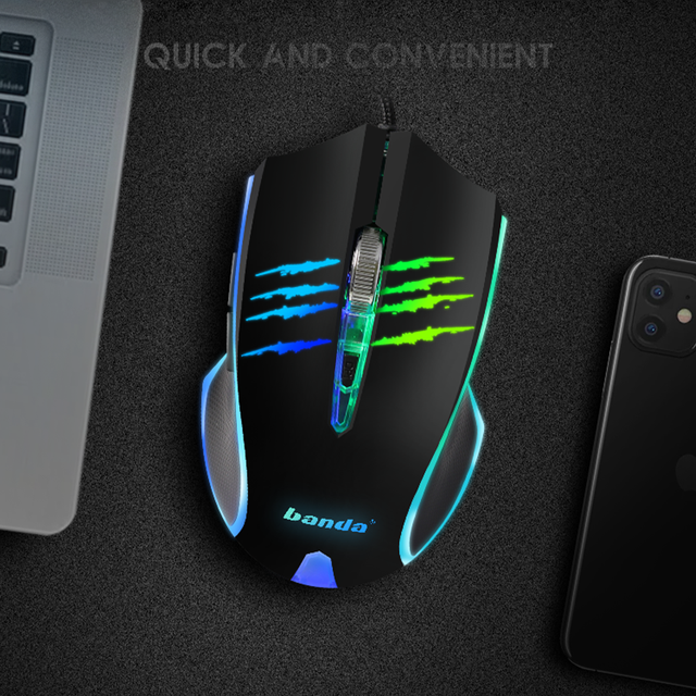 Gaming Wired Mouse 6D USB 3200 DPI RGB Backlight LED Ergonomic Gaming Mouse for PC Gamer Mouse Color Box Optical Cool Lupo P1