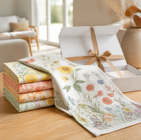 HOSHOM Essuie-vaisselle doux et absorbant en coton, torchons en toile de coton pour la cuisine domestique et l'essuyage quotidien