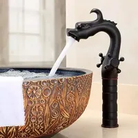 Robinet de salle de bain moderne de luxe en laiton, à poser sur le plan, installation monotrou, monocommande eau chaude/froide, débit contrôlé, finition polie