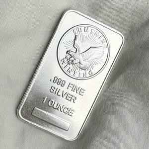 Monedas de barra de cobre Barra chapada en plata conmemorativa 1Troy oz Sunshine Mint .999 Barra de plata fina - Product Image 2